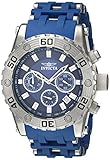 Invicta Men's Sea Spider Blue Polyurethane Band Steel Case Swiss Quartz Analog Watch 22087