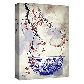 Canvas Wall Art Traditional China Painting Artwork for Home Prints Framed - 12x18 inches
