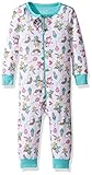 The Children's Place Boys' Baby Girls Long Sleeve One-Piece Pajamas 3, Unicorn Rainbow 77257, 0-3 Months