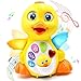 Musical Toys for 1 Year Olds, Flapping Yellow Duck Baby Toys Action Educational Learning and Walking Talking Dancing Toy Preschool Musical Toy Best Birthday Christmas Gift for Baby Toys 6 to 12 Months