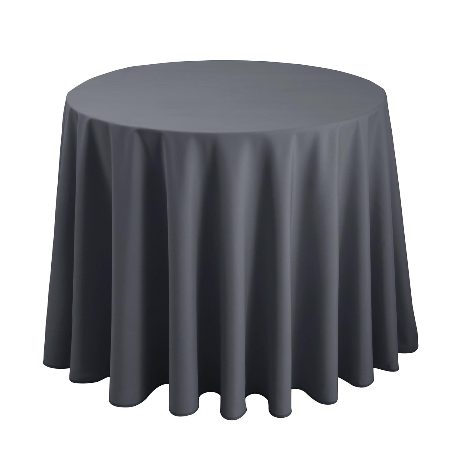 Hiasan Grey Round Tablecloth 120 Inch - Waterproof Stain Resistant Spillproof Polyester Fabric Table Cloth for Dining Room Kitchen Party