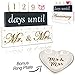Happy Occasion's Wooden Blocks Wedding Countdown Calendar with Ring Plate. Perfect for Engagement Gifts or Wedding Gifts for the Couple
