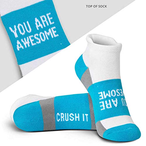 Inspirational-Athletic-Running-Socks-Womens-Woven-Low-Cut-Inspirational-Slogans-Over-25-Styles