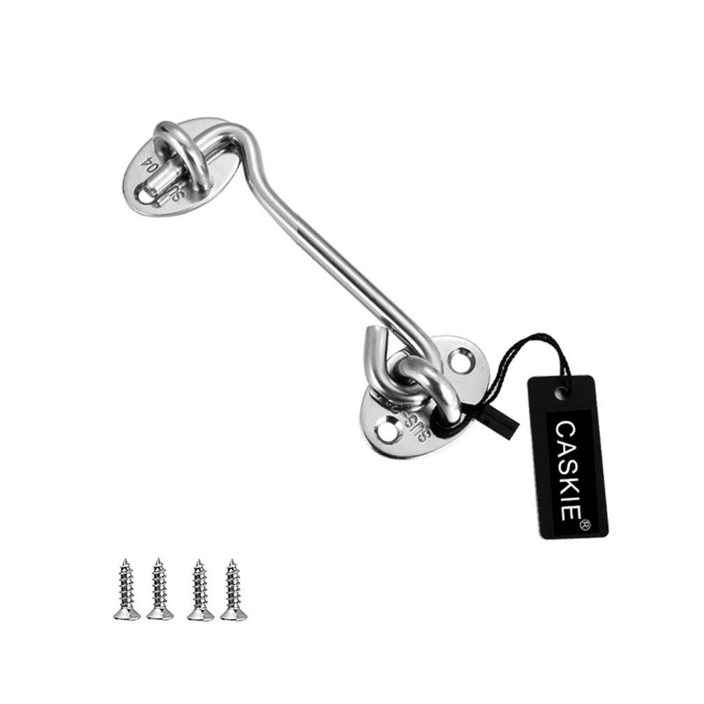 CASKIE 4 inch Stainless Steel 304 Heavy Duty Cabin Hook and Eye Lock for Shed, Gate or Garage Door — image 1