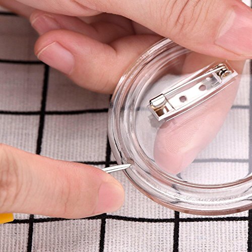 Sets Acrylic Design Button Clear Button Badges Kit with Pin for Craft Supplies or DIY Badges (2.36 inch) (60)