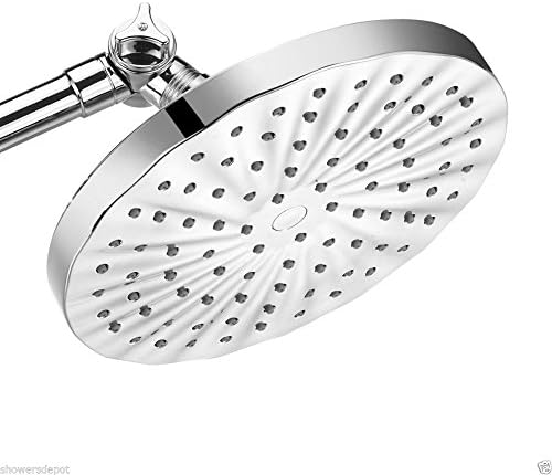 7" Rainfall Wave-Design Shower with 12" Height/Angle Adjustable Arm