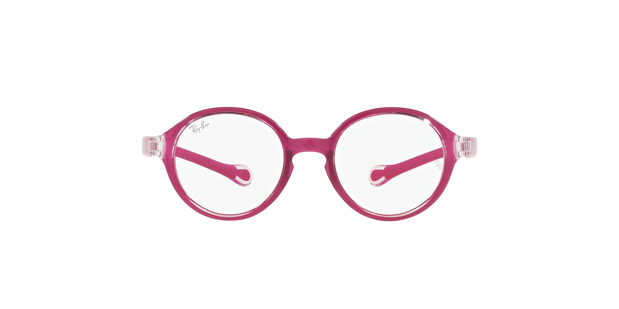 Photo 1 of Ray-Ban Junior RY9075V Eyeglass Frames, Transparent On Rubber Fuchsia/Demo Lens, 39 mm