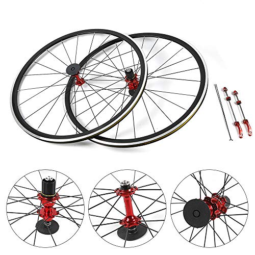 Road Bike Ultralight Sealed Bearing 700C Wheels Wheelset,2 Pcs UltraLight Aluminum Alloy