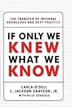If Only We Knew What We Know: The Transfer of Internal Knowledge and Best Practice cover