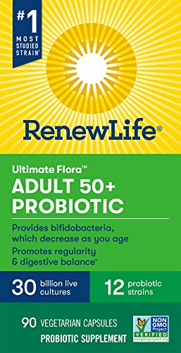 Renew Life Adult Probiotics 50+, 30 Billion CFU Guaranteed, Probiotic ...