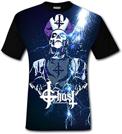 ILYLHSMM TooWest Rock Band Ghost Men's T-Shirt Black 3D Print Custom Fashion Tee Shirts L