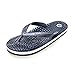Revs - Lights - Men's and Women's Reflexology Massage Flip Flops, Navy, US7 Women/US6 Men