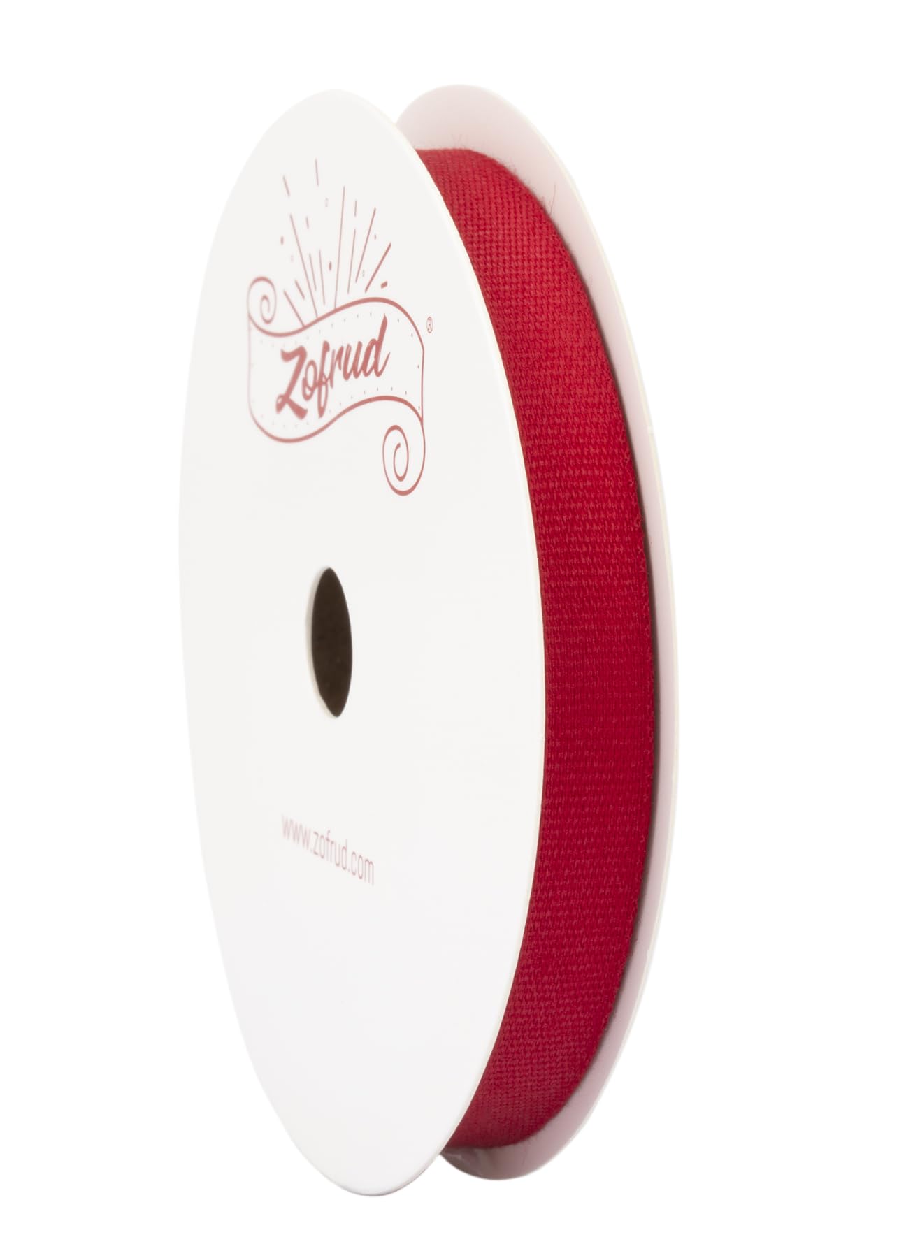 Zofrud Scarlet Cotton Ribbon - 9mm x 9 Meters - Ideal for Gift Wrapping, Sewing, and Crafts
