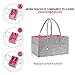 Baby Diaper Caddy Organizer, Nursery Storage Organizer, Portable Changing Table Basket Great Bin for Baby Girls & Boys, Car Travel Tote Bag and Shower Gift by Bubbaloo (Playful Pink)