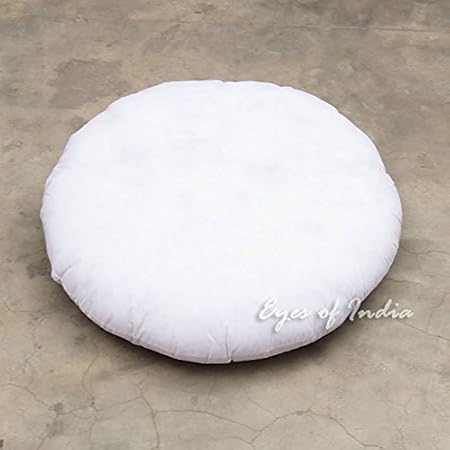 Indianmandala 32 Inches Round Cushion Inners Pads Inserts Fillers