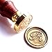 Vooseyhome Initial Letter Alphabet R Wax Seal Stamp with Rosewood Handle