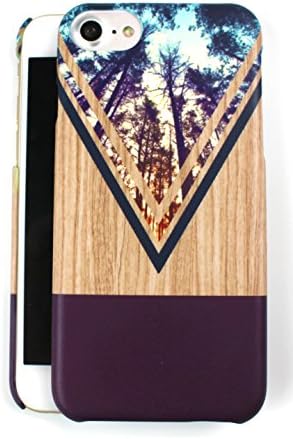 Violet Forest x Navy Chevron Wood Design Phone Case (iPhone 6 Plus Standard)