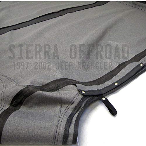 Sierra Offroad Jeep Wrangler TJ (1997-2002) Factory Style Soft Top with Tinted Windows, without Upper Doors (Sailcloth Spice)