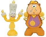 Disney Store Beauty and the Beast Lumiere and Cogsworth Deluxe Plush