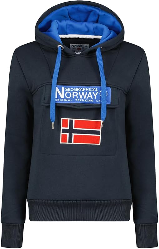 Gadrienama Lady – Damen-Sweatshirt mit Kapuze und Kängurutaschen – Sweatshirt Pullover Langarm Warm – Kapuzenjacke für Damen Frühling Sommer Herbst Winter (Marineblau M), Marine