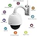 Sumpple 1.3M Wireless PTZ Outdoor Surveilance Video Camera 4X Optical Zoom Motion Sensor Activated with 32G SD Card Waterproof Night Vision Up to 98ft, Email Alarm, View Video on IOS, Android or PC