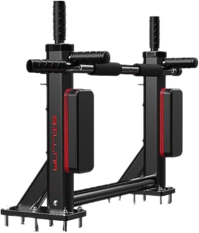 Xhtoe Dip Stands Home Pull-ups Indoor Wall Horizontal Bar Wall Parallel Bars Sandbags Shelf Sports Fitness Equipment Black Gray Home Gym Fitness Equipment (Color : Black)