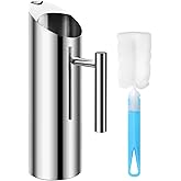 Water Pitcher, 1.5L/53 oz Metal Stainless Steel Water Jug with Ice Guard Pitcher with Cup Brush, Ergonomic Handle and Leak Proof, for Various Drinks, Fruit Tea, Cocktails and Iced Coffee (Silver)