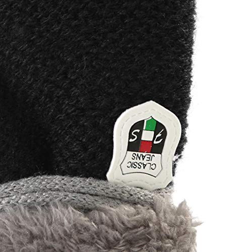 Winter Warm Baby Gloves Mittens - Infant Toddler Kids Knit Plush Lined Gloves Mittens with String for Baby Girls Boys 6 Months - 5 Years (Black) - Thumbnail 6