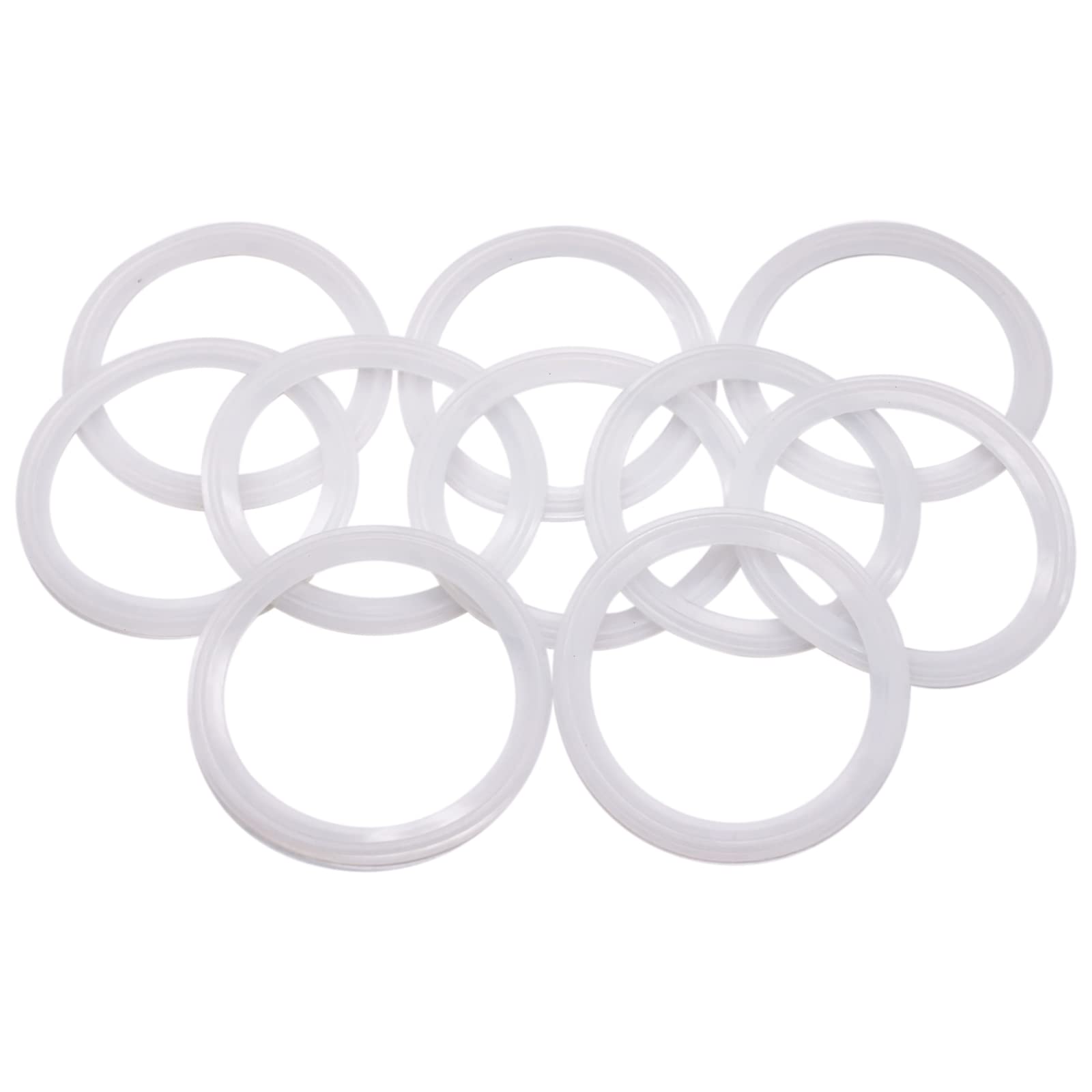 Photo 1 of 10 Pcs QiiMii White Silicon Tri clamp Gasket for Tri Clover Fittings 3"?3 INCH)