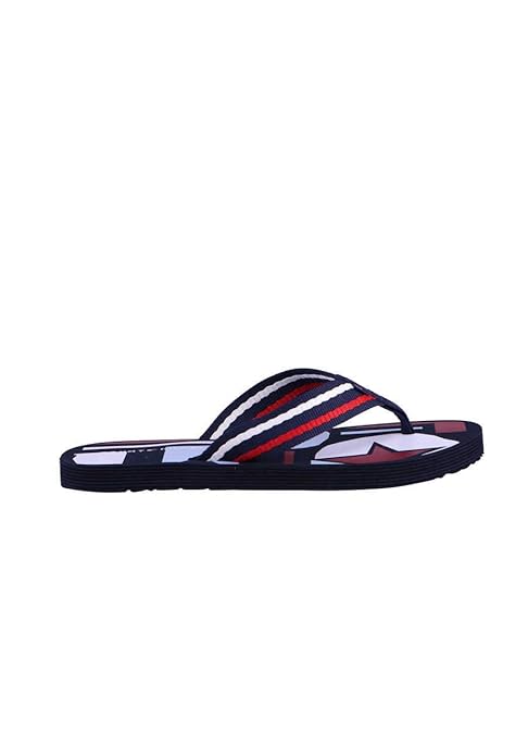Tommy Hilfiger Flip Flop Flat Beach Logo-Detail Riemen Nachtblau