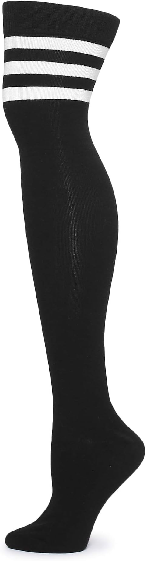 Leotruny Women's Triple Stripes Over the Knee High Socks