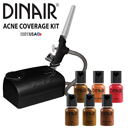 Dinair Airbrush Makeup Foundation | Fair Shades | Basic Acne Coverage Kit | Starter Set