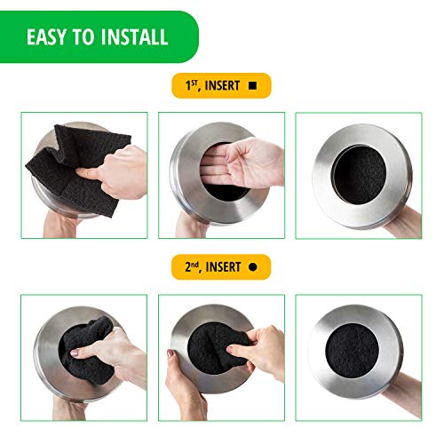 Epohpeek Compost Bin Filters Charcoal Filter Replacement for Kitchen Pail Composter, 12 Pack