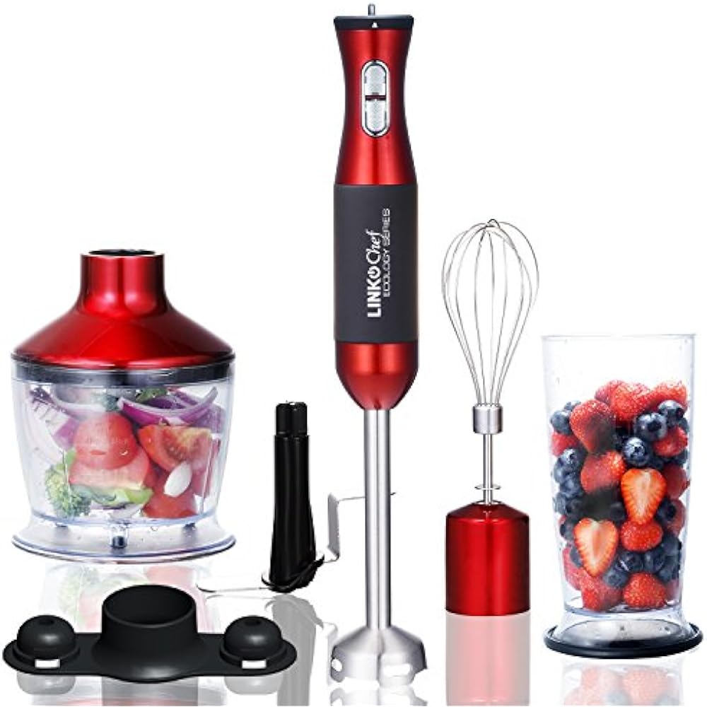 Immersion Hand Blenders Blender 4in1 Stick Powerful Low Noise Large