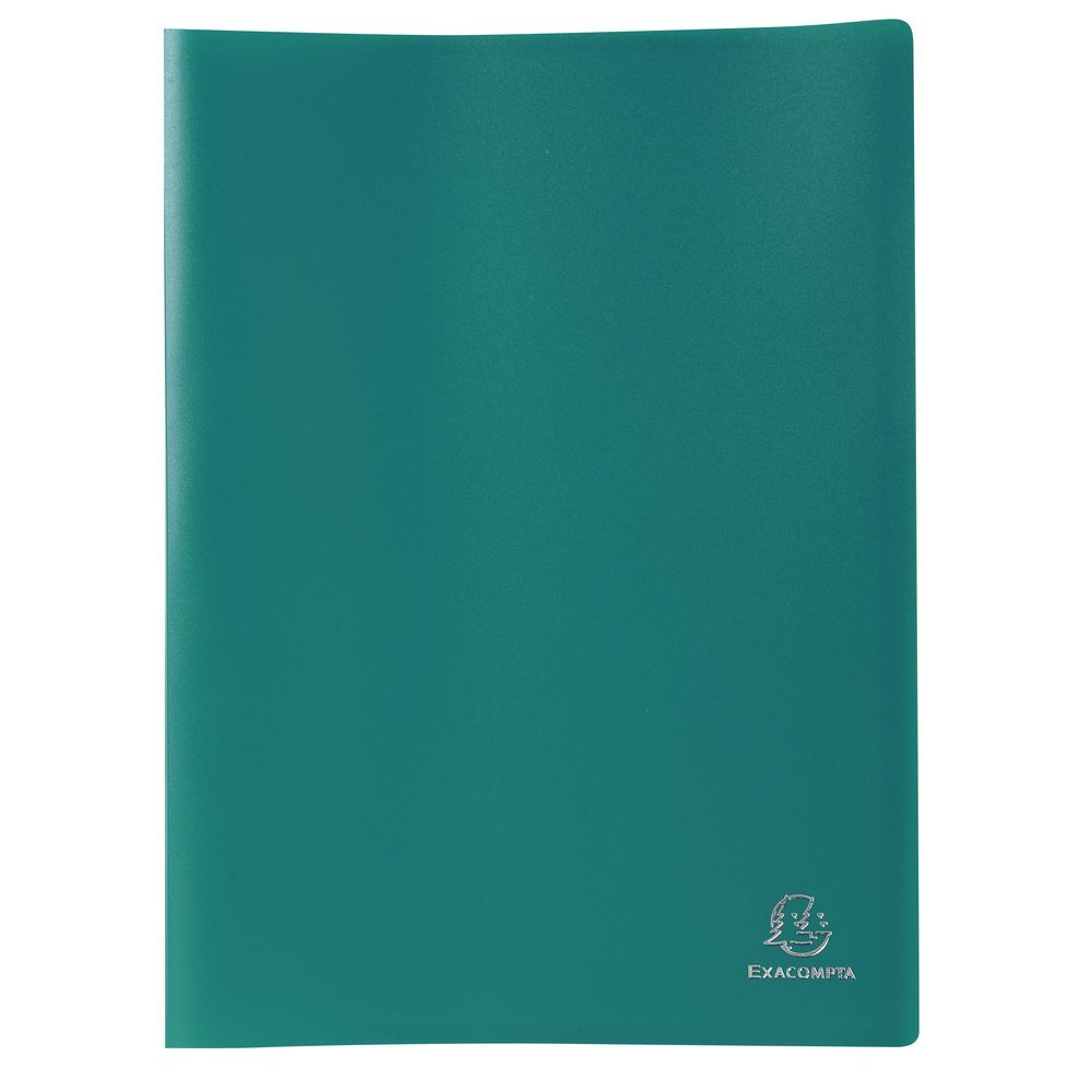 Exacompta - Ref 8583E - Soft PP Display Book - Suitable for A4 Documents, Made from Polypropylene, Lightweight, 80 Pockets, 160 Viewing Pages - Green Cover