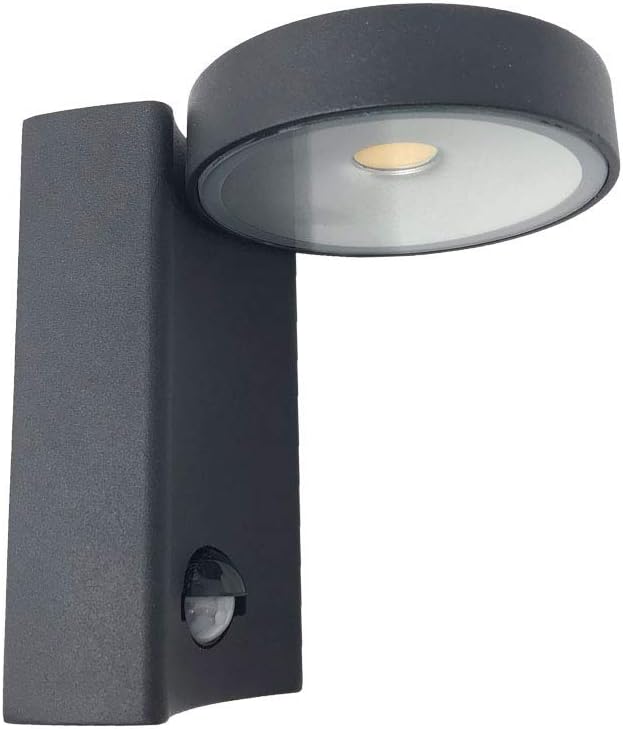 4vwin Outdoor Wall Lights with PIR Sensor 10W 6500K Cool White Aluminum LED Security Garden Lighting with 270 Degree Adjustable