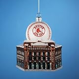 Kurt Adler 3-3/4-Inch Glass Boston Red Sox Fenway Park with Baseball Figural Ornament