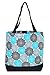 Ever Moda Fashion Tote Bag, Floral Print (Black Teal Grey)