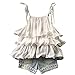 Fabal 2017 Girls Summer Clothes Kids Girls Chiffon Pearl Vest Shirt +Short Pants Outfits Clothes Set (2-3T, White)
