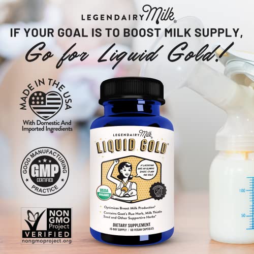 Legendairy Milk Liquid Gold Lactation Supplement, Organic Goat's Rue