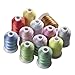 Simthreads 12 Variegated Colors Polyester Embroidery Machine Thread for Most Home Sewing Embroidery Machines 1100 Yards Each
