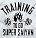 Training To Go Super Saiyan Cool Dragon Ball Z Goku Gym Tank Top Shirt, White, Medium
