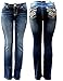 Clash/Jack David/Sexy Couture Women's Bootcut/Skinny Denim Jeans Stretch Blue