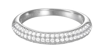 ESPRIT Essential Damen-Ring ES-GLAM rhodiniert Zirkonia transparent Gr. 51 (16.2)