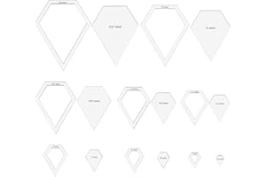 BENECREAT 16 Sizes Jewel Quilting Template, Acrylic Intricate Sewing Machine Ruler, Transparent Pressure Plate Router Templat