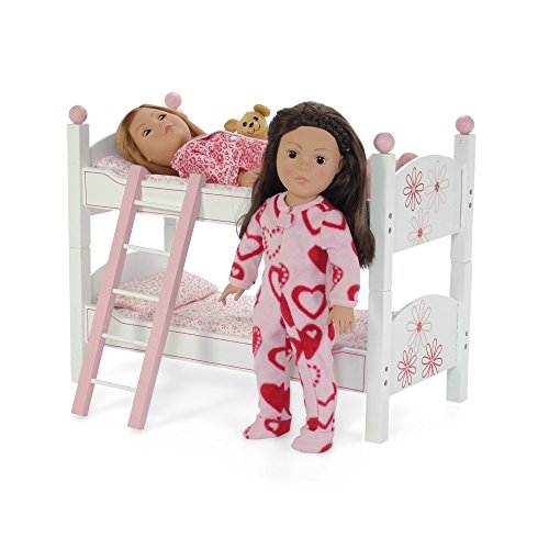 Emily Rose Doll Bunk Bed, 18 Inch Doll Furniture Mini Baby Doll