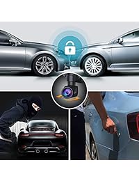 spedal espejo Dash Cam automáticamente 360 ° giratorio, 1080p HD 5.0 inch IPS visualización táctil, salpicadero cámara grabadora de coche con monitor de estacionar, grabación en bucle, detección de movimiento, G sensor, visión nocturna, Azul