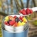 BlinkOne Food Jar with Folding Spoon: Double Walled Insulated, Unbreakable, Leak Proof and Shake Resistant Container Flask (16 oz)