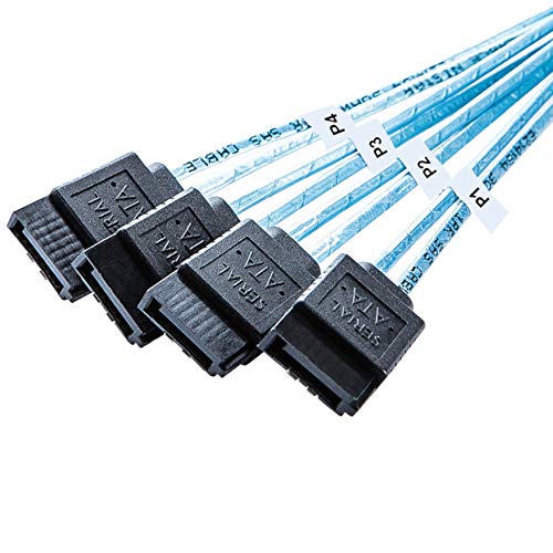 JacobsParts Mini SAS to 4-SATA SFF-8087 Multi-Lane Forward Breakout Internal Cable - Thumbnail 2