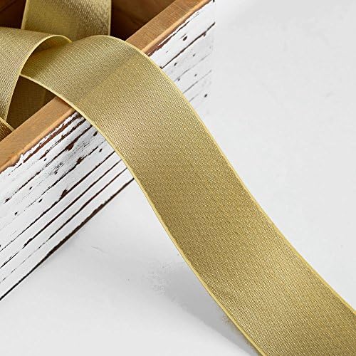 1-5/8" Metallic Ribbon Trim by 2-yards, Gold, MAY-6990